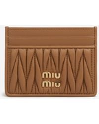 Miu Miu - Quilted Matelassé Card Holder - Lyst