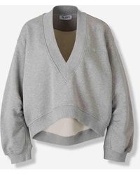 The Attico - V-neck Logo Sweatshirt - Lyst