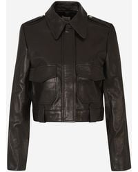 KHAITE - Leather Jacket With Pockets - Lyst