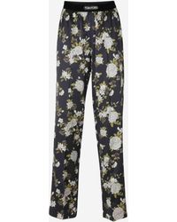 Tom Ford - Seidenhose Mit Blumenmuster - Lyst
