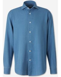 Vincenzo Di Ruggiero - Denim Effect Cotton Shirt - Lyst