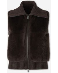 Peserico - Knit Vest With Furry Hair - Lyst