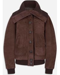 The Attico - Leather Bomber Jacket - Lyst