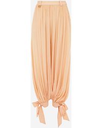 Chloé - Plisseehose Aus Seide - Lyst