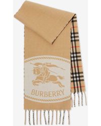 Burberry - Sciarpa Reversibile Logo - Lyst