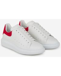 Alexander McQueen White/red Show Leather Platform Trainers 42