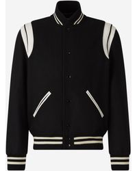 Saint Laurent - Teddy Bomberjacke - Lyst