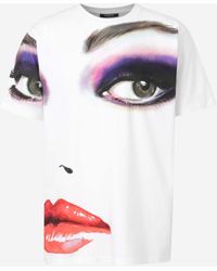 Balmain - Face Print T-Shirt - Lyst