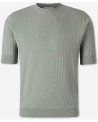 Lardini - Linen Knit T-Shirt - Lyst