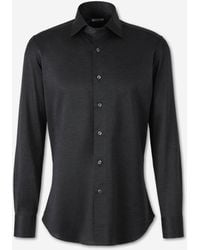 Fray - Plain Cotton Shirt - Lyst