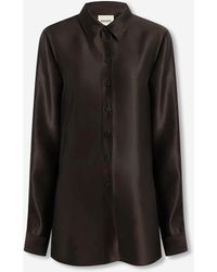 KHAITE - Silk Shirt Auryn - Lyst