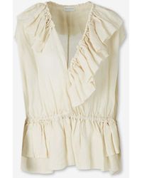 Dries Van Noten - Muslin Ruffled Top - Lyst