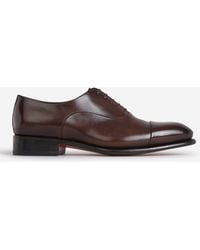 Santoni - Distressed Leather Shoes - Lyst