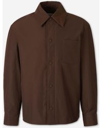 Ami Paris - Plain Polyester Cotton Overshirt - Lyst