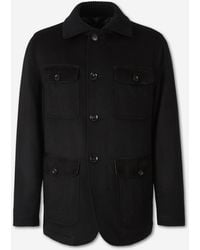 Brioni - Short Cashmere Wool Coat - Lyst