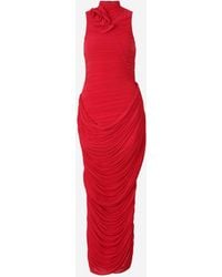 Magda Butrym - Vestido Midi Drapeado - Lyst