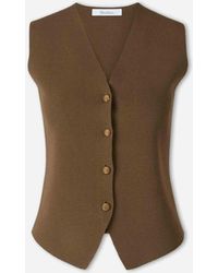 Max Mara - Knitted Vest With Buttons - Lyst