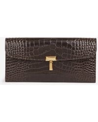 TOTEME - T-Lock Crocodile Wallet - Lyst