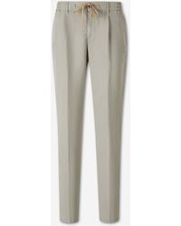 Santa Eulalia - Straight Leg Trousers With Pleats - Lyst