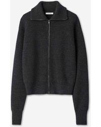 Lemaire - Wool Zip Cardigan - Lyst