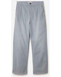 Miu Miu - Wide Leg Cotton Trousers - Lyst