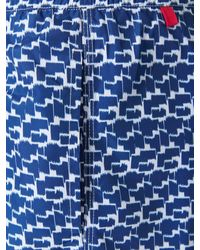 Kiton Abstract Print Swimsuit - Blue