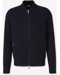 Santa Eulalia - Wool Zip Cardigan - Lyst