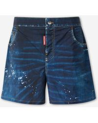 DSquared² - Denim Trompe L'Oeil Swimsuit - Lyst