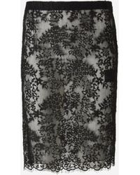 Saint Laurent - Jupe Crayon À Design Portefeuille - Lyst