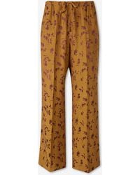 Dries Van Noten - Printed Wide Leg Trousers - Lyst