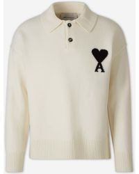 Ami Paris - Polo Neck Sweater - Lyst