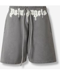 Palm Angels - Bermudas Con Cordones Y Logo Estampado - Lyst