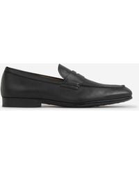 Tod's - Grained Leather Loafers - Lyst