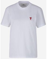Ami Paris - Camiseta Logo Algodón - Lyst