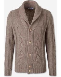 Gran Sasso - Braided Wool Cardigan - Lyst