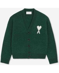 Ami Paris - Logo-Strickjacke - Lyst