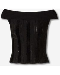 Balmain - Sequin Knit Top - Lyst