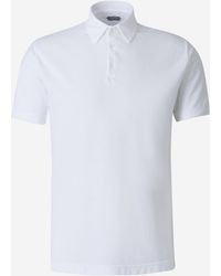Zanone - Plain Cotton Polo - Lyst