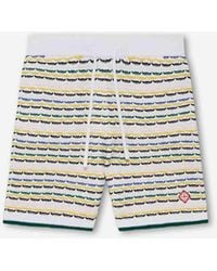 CASABLANCA - Tuck Stitch Bermuda Shorts - Lyst