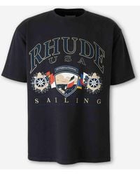 Rhude - Round Neck T-Shirt - Lyst