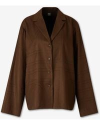TOTEME - Monogram Flannel Blouse - Lyst