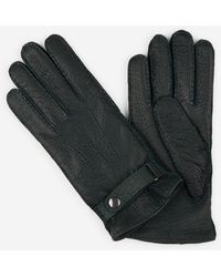 Santa Eulalia Gloves With Tight Strip - Black