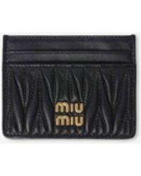 Miu Miu - Quilted Matelassé Card Holder - Lyst