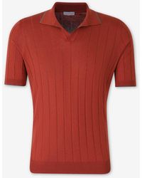 Santa Eulalia - Silk Knit Polo Shirt - Lyst
