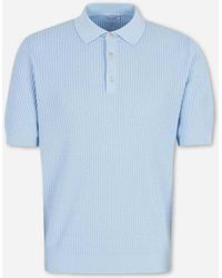 Santa Eulalia - Ribbed Knit Polo Shirt - Lyst