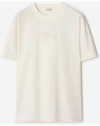 Burberry - Round Neck T-Shirt - Lyst