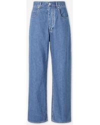 Bottega Veneta - Wide Leg Cotton Jeans - Lyst