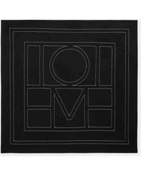 TOTEME - Sciarpa Di Seta Con Monogramma - Lyst