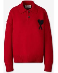 Ami Paris - Polo Neck Sweater - Lyst