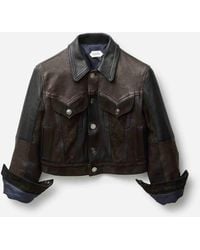 Versace - Fitted Leather Jacket - Lyst